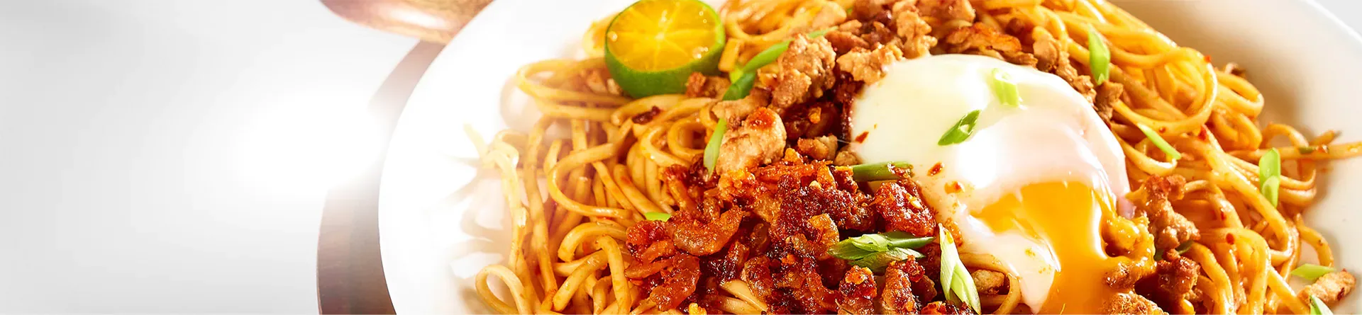 INA halal Pan Mee served in a bowl